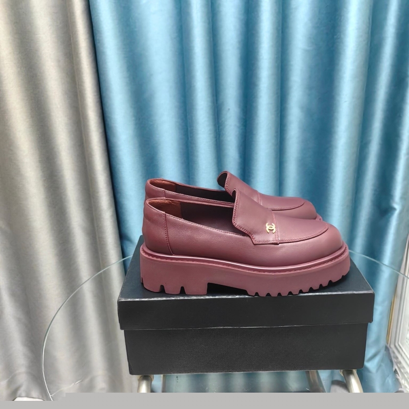 Ch*el leather shoes